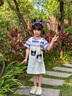 G.DUCKKIDS小黃鴨童裝女童連衣裙夏季薄款兒童庫洛米背帶裙大童休閑假兩件裙 背帶裙送玩偶 120 (建議110cm  6-7歲左右)c 曬單實拍圖