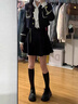 QIPUSEN品牌皮鞋女厚底真皮復(fù)古樂福鞋女2025秋季新品女鞋百搭鞋子女 黑色 34 曬單實拍圖