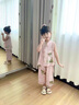 G.DUCKKIDS漢服女童棉綢套裝夏季2025新款洋氣時(shí)髦兒童新中式夏裝女寶兩件套 粉色 棉綢縮水，拍大一碼 120 cm 曬單實(shí)拍圖
