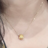 六桂福珠寶七夕K金項(xiàng)鏈 十字鏈0字黃18K金彩金素鏈項(xiàng)鏈鎖骨鏈 EK0300048 K黃 曬單實(shí)拍圖