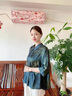 意枕上杭州真絲襯衫女胖媽媽大碼落肩香云紗襯衣女加肥加大蝙蝠袖中老年 綠色 2XL 148斤以下 曬單實(shí)拍圖