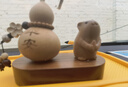巫記車(chē)載木雕十二生肖文玩葫蘆擺件桌面飾品高檔汽車(chē)擺件創(chuàng  )意工藝品禮 生肖鼠-擺件+葫蘆+胡桃木底座 曬單實(shí)拍圖