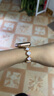 腕美主義適用iwatch s10蘋(píng)果手表表帶apple watchs11蘋(píng)果腕帶貝母鏈條鑲鉆S9金屬S10透氣se3代女高級感百搭 【四葉草鏈式】-玫金白貝+玫金色連接器 適用：iwatch【40mm 曬單實(shí)拍圖