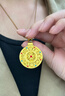 蒂蔻足金999黃金吊墜女古法金花絲琺瑯八寶羅盤吊墜金項鏈七夕節(jié)禮物 約7g（金重多退少補） 曬單實拍圖