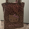 野獸派家居Hello Kitty燙鉆托特包女士單肩包購物斜挎包 Kitty燙鉆托特包 經(jīng)典豹紋 曬單實拍圖
