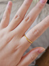 中國黃金（CHINA GOLD）古法素圈黃金戒指女士足金情侶對戒求婚七夕情人節(jié)禮物送女友老婆 古法素圈戒指約0.5g【甄選禮盒】 16#圈口 曬單實拍圖