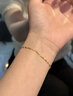中國黃金嘴唇黃金手鏈女999足金手串七夕情人節(jié)禮物送女朋友老婆 金重約1.1g【足金手鏈】 曬單實拍圖