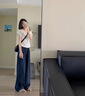 媽媽本色孕婦褲夏季2025新款孕期不勒肚子可調(diào)節(jié)薄款外穿冰絲松緊腰闊腿褲 米白色 L 曬單實拍圖