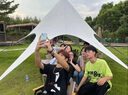 靠森 KAOOSEEN云頂天幕帳篷戶外超大六角八爪魚帳篷團建野營露營大型遮陽防雨棚 白色-【單峰小號6*6*3】容納8-12人 300D牛津布-【適合偶爾擺放】 曬單實拍圖