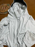 COZOK防曬衣服衫女連帽披肩黑膠帽檐透氣夏季輕薄冰絲 淺灰色 黑膠帽檐 均碼 曬單實拍圖