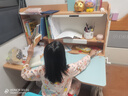光明園迪燈桌一體兒童學(xué)習(xí)桌小學(xué)生書桌套裝可升降寫字桌課桌椅悅者120pro 悅者120 pro+A6P卡其+藍椅套 曬單實拍圖
