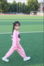 G. DUCKKIDS小黃鴨女童套裝2025春秋季新款網(wǎng)紅中大童衛(wèi)衣運動兒童休閑兩件套 粉色愛心套裝 90 cm 曬單實拍圖