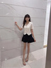 京多夢v領(lǐng)正肩短款短袖t恤女夏裝2025夏季新款針織小衫修身顯瘦百搭上衣 杏色 L 杏色（100-115斤） 曬單實(shí)拍圖