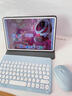 邦帛世無(wú)線(xiàn)藍牙鍵盤(pán) 適用于蘋(píng)果華為平板手機新款圓鍵帽電腦辦公商務(wù)彩框輕薄便捷靜音舒適小巧鍵盤(pán) 無(wú)線(xiàn)藍牙鍵盤(pán)【圓鍵天空藍】78鍵 曬單實(shí)拍圖