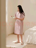 朵朵·可可涼感升級雙面絲光棉2025夏季新款女純棉短袖家居服睡裙 醬紫色 S (155) 曬單實(shí)拍圖