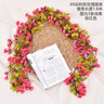 仿真花藤裝飾假花藤條玫瑰絹花婚慶拱門(mén)管道吊頂陽(yáng)臺裝飾塑料花 72朵秋款香檳色 曬單實(shí)拍圖