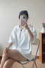 杜小閑 七分袖t恤男夏季新款日系慵懶風(fēng)工裝連帽新中式休閑寬松半袖體恤 7810黑色 XL [建議125-145斤] 曬單實拍圖