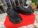 夢特嬌（MONTAGUT）男鞋夏季新品小羊皮鏤空透氣休閑皮鞋男一腳蹬柔軟舒適樂福爸爸鞋 黑色-小羊皮（沖孔透氣） 41 曬單實(shí)拍圖