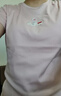斐樂（FILA）官方女子短袖T恤夏季時尚運(yùn)動兔子刺繡圓領(lǐng)女裝絲柔棉套頭衫 瓏臨粉-LP 175/92A/XL 曬單實拍圖