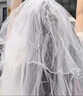 頭紗領證頭飾求婚拍照道具生日新娘結婚訂婚裝飾表白場景蝴蝶結 雙層釘珠蝴蝶結頭紗 曬單實拍圖