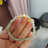 中國黃金（CHINA GOLD）黃金手鏈女足金福袋手鏈和田玉小福牌手串轉(zhuǎn)運(yùn)珠手飾 【京速達(dá)】和田玉福袋手鏈 約0.6g 曬單實(shí)拍圖