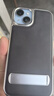 巴蒂尼 電鍍側(cè)貼皮紋適用iphone16手機殼蘋果15promax隱形支架14pro高級感13潮牌12超防摔創(chuàng)意 【黑色】 iPhone 14 曬單實拍圖