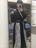稻橙漢服男成人中國風(fēng)情侶古裝武俠客書(shū)生學(xué)生女套裝氣仙cp表演班服 墨蓮/腰帶+護腕 3XL 曬單實(shí)拍圖
