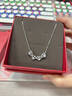老鳳祥幸運四葉草925銀項鏈一款兩戴輕奢高級感婦女節女神節送老婆媽媽 L-D34四葉草項鏈*老鳳祥品牌禮盒 曬單實(shí)拍圖