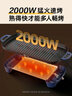 小熊（Bear）烤肉鍋電烤盤 電烤爐燒烤家用多功能電燒烤爐 52cm加大烤盤猛火速烤輕油少煙不粘烤串烤肉機 E20U1 曬單實拍圖
