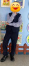 羅蒙兒童禮服男童西裝套裝英倫風(fēng)男寶生日宴西服花童演出服 藏青色150 曬單實(shí)拍圖
