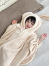 BABYGREAT嬰兒速干穿戴浴巾斗篷帶帽子新生兒寶寶連帽包裹巾吸水速干四季 小象敦敦【連帽穿戴式】 曬單實(shí)拍圖