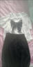 芭菲悅童裝女套裝9-12歲夏裝中大童小學(xué)初中少女生超萌公主裙短袖兩件套 抽繩白上衣+黑裙子【蝴蝶結】 150 建議身高140-150cm 曬單實(shí)拍圖