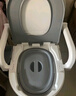 灝琦老人移動(dòng)式坐便器移動(dòng)馬桶坐便椅便攜式馬桶臥室用大便座椅臨時(shí) 硬墊+房間用（灰色） 曬單實(shí)拍圖