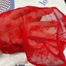 黛覽本命年紅色內褲女低腰鏤空蕾絲性感無(wú)痕女生短褲大碼女士 紅色6867 1條 M 80-110斤 曬單實(shí)拍圖