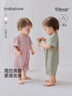 babylove嬰兒連體衣夏季莫代爾輕薄透氣寶寶哈衣爬服短袖家居衣服夏裝 曬單實拍圖