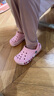 卡駱馳crocs貝雅卡駱班兒童洞洞鞋沙灘鞋男女童包頭拖鞋/207018/207019 芭蕾粉/糖果粉-6TG 30 (180mm) 曬單實(shí)拍圖