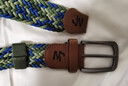 真維斯男裝彩色編織休閑腰帶 春秋季男女同款針扣通勤男士腰帶LP 海藍色2640 118cm 曬單實(shí)拍圖