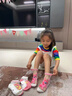 小馬寶莉（MY LITTLE PONY）襪子兒童冰絲襪純棉夏季薄款網眼女童中筒水晶襪夏天a類 BXS 彩虹馬絲襪裝 5雙 6-8歲 建議腳長17-19CM【鞋碼28- 曬單實拍圖
