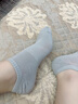 回力襪子男夏季短襪純色棉襪7A抗菌防臭透氣吸汗短筒船襪淺灰色6雙 曬單實拍圖
