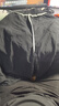 羅蒙（ROMON）天絲亞麻短褲夏季男超薄透氣垂感舒適褶皺涼感五分中褲子 黑 3XL 曬單實拍圖