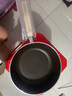 Fofana有鈦無涂層平底不粘鍋少油煙家用電磁燃?xì)庠钔ㄓ锰烊惶沾赦伨Ъ邋?28CM有鈦煎鍋白陶瓷 曬單實(shí)拍圖