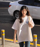 戀的100%純棉短袖T恤女夏季學(xué)生韓版寬松女生衣服夏天2024新款上衣潮 純棉白色 均碼（可備注碼數(shù)） 曬單實拍圖