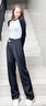杜小閑老錢風天絲亞麻褲子男款夏季藏青色棉麻闊腿彎刀褲垂墜感直筒長褲 藏藍色 XL [推薦120-140斤] 曬單實拍圖
