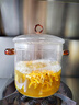 憶壺茶（YIHUTEA）高硼硅玻璃鍋家用透明煮鍋電陶爐明火耐高溫燉鍋泡面銀耳湯煲湯鍋 【升級特大號】燉鍋 16cm 2.4L 曬單實拍圖