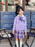 G.DUCKKIDS小黃鴨童女童套裝春秋兒童衣服女小童毛衣馬甲庫洛米jk裙子三件套 庫洛米開衫三件套 110 尺碼4~5歲【100-110cm】 曬單實拍圖