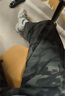 查佰倫 CHELDBAILANNC迷彩牛仔褲男情侶百搭美式復(fù)古潮流街頭迷彩寬松做舊牛仔工裝褲子 軍綠色【主圖款】 M 曬單實拍圖