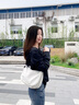 caibukaier新款包包女包單肩斜挎包通勤枕頭包小眾休閑帆布包出行運動(dòng)包 白色 高級感送女朋友高檔 曬單實(shí)拍圖