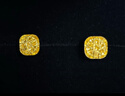 周大福爆閃小方糖耳釘黃金實(shí)心耳飾女(工費:320計價(jià))F229665七夕 足金 約3.05g 曬單實(shí)拍圖