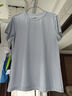 駱駝（CAMEL）速干運(yùn)動(dòng)服女短袖T恤褲跑步兩件套裝 J25BAXLN076 薇紫色/黑 XL 曬單實(shí)拍圖