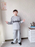 G.DUCKKIDS男童秋裝套裝2025新款中大兒童春秋款衛(wèi)衣運(yùn)動(dòng)服男孩加絨套裝潮 灰色 160 cm 曬單實(shí)拍圖